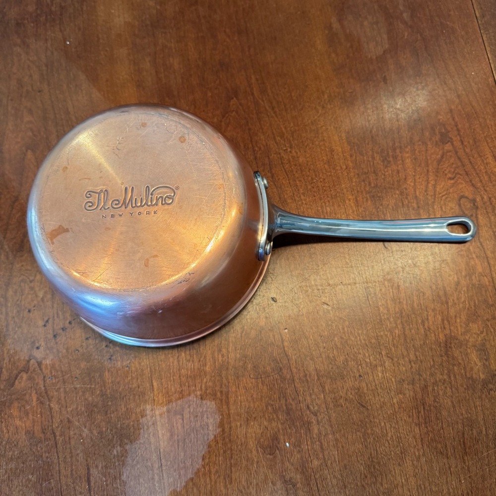 Il Mulino Saucepan 1.5qt Copper Stainless Steel New York Professional Pan